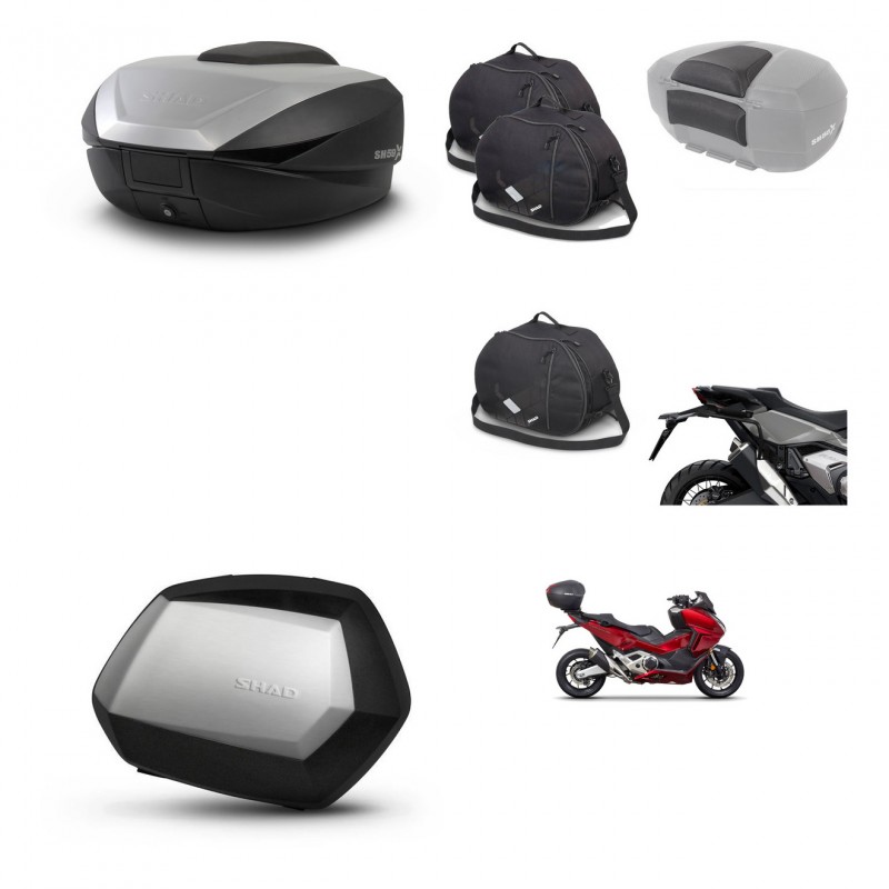 SHAD SH35 PREMIUM suitcases + mounting bracket SH59 trunk accessories 59L KIT-477084