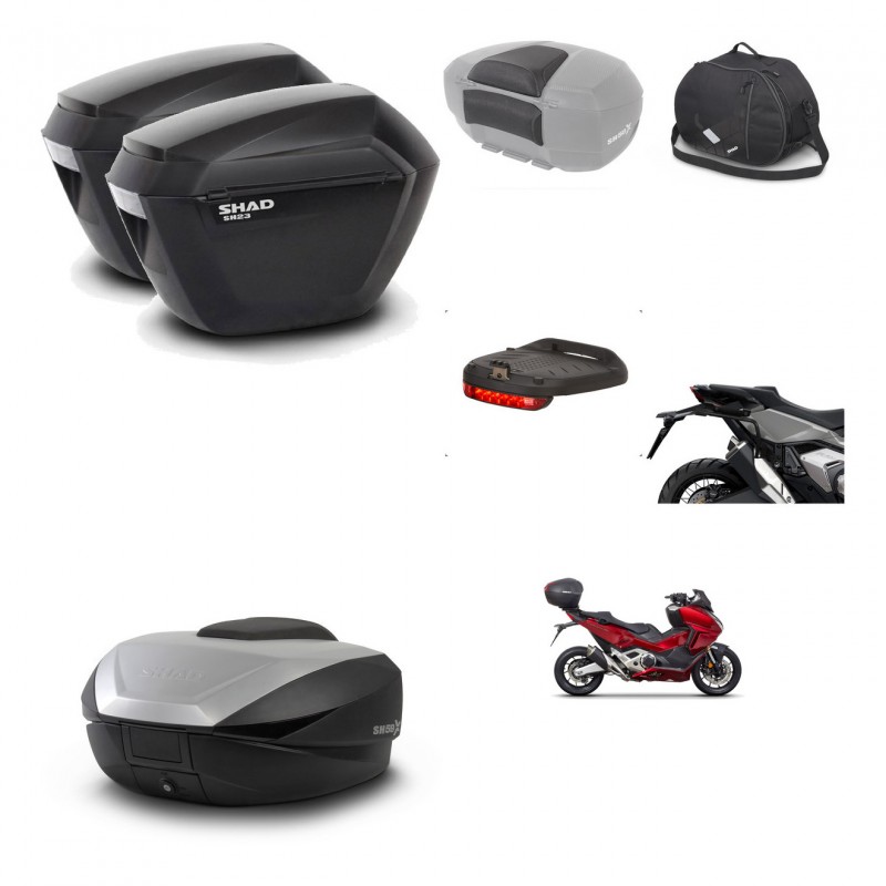 SHAD SH59 trunk + mounting bracket sh23 suitcases accessories 59L KIT-477088