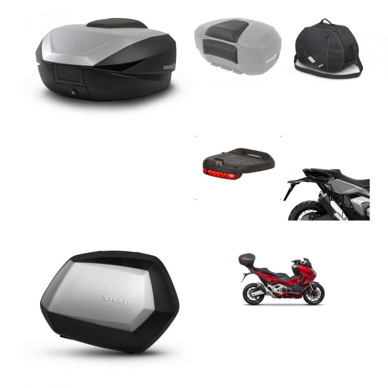 SHAD SH35 PREMIUM suitcases + mounting bracket SH59 trunk accessories 59L KIT-477089