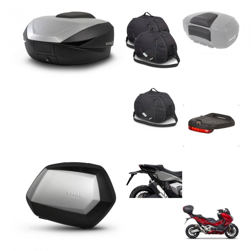 SHAD SH35 PREMIUM suitcases + mounting bracket SH59 trunk accessories 59L KIT-477090