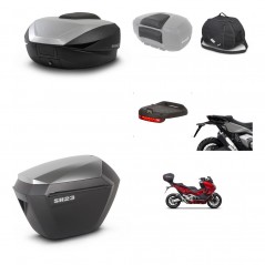 SHAD SH23 alu suitcases + mounting bracket SH59 trunk accessories 59L KIT-477091