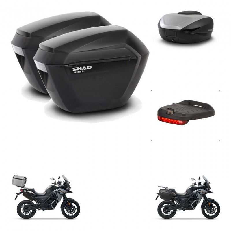 SHAD SH59 trunk + mounting bracket sh23 suitcases accessories 59L KIT-477100
