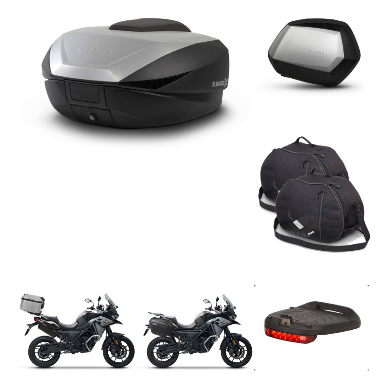 SHAD SH35 PREMIUM suitcases + mounting bracket SH59 trunk accessories 59L KIT-477102