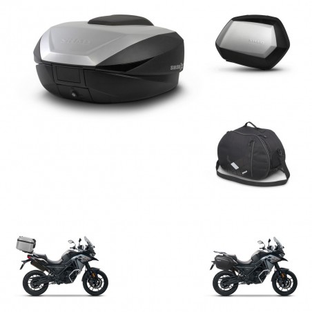 SHAD Maletas SH35 PREMIUM + soporte montaje baul SH59 accesorios 59L KIT-477107