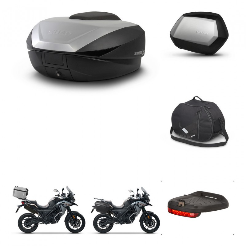 SHAD SH35 PREMIUM suitcases + mounting bracket SH59 trunk accessories 59L KIT-477113