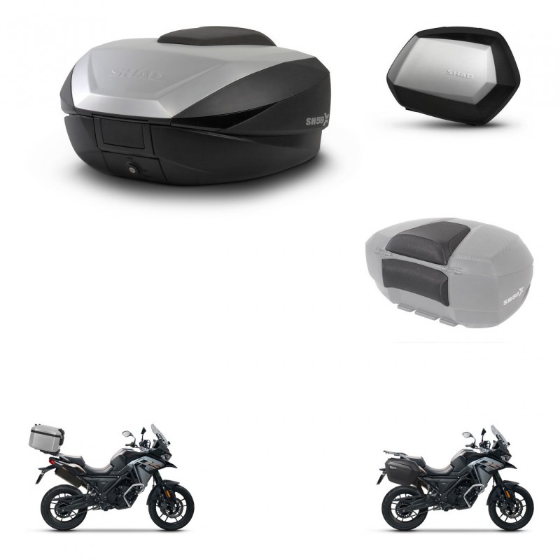 SHAD SH35 PREMIUM suitcases + mounting bracket SH59 trunk accessories 59L KIT-477119