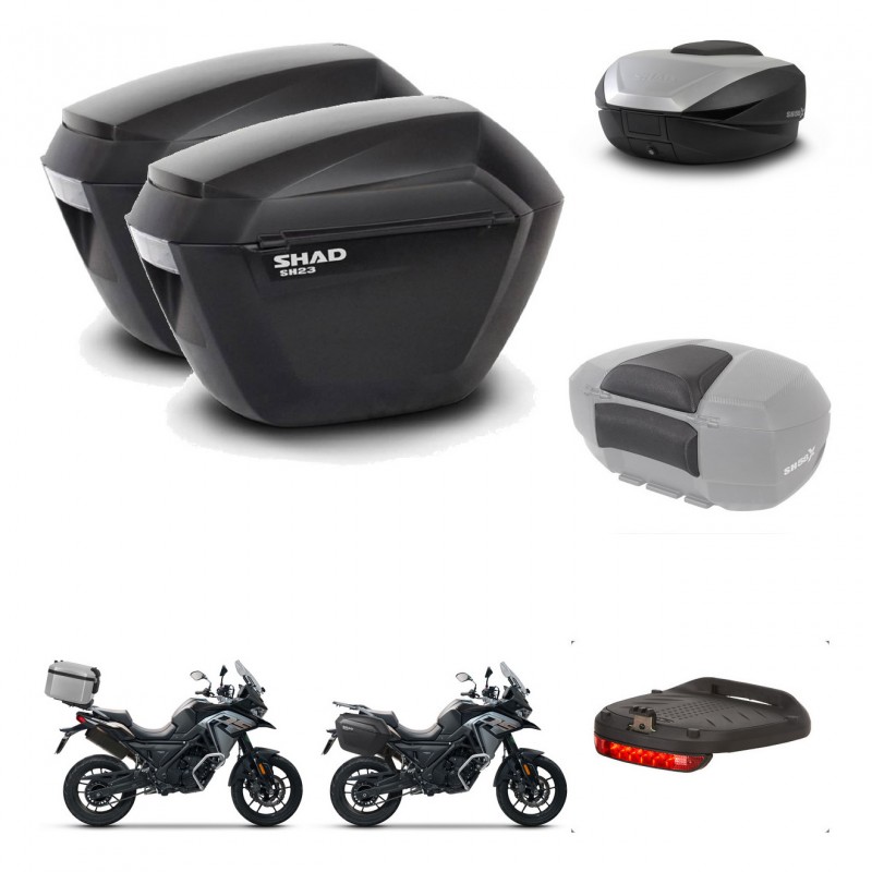 SHAD SH59 trunk + mounting bracket sh23 suitcases accessories 59L KIT-477124