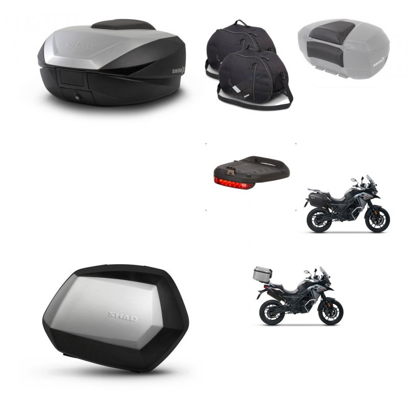 SHAD SH35 PREMIUM suitcases + mounting bracket SH59 trunk accessories 59L KIT-477126