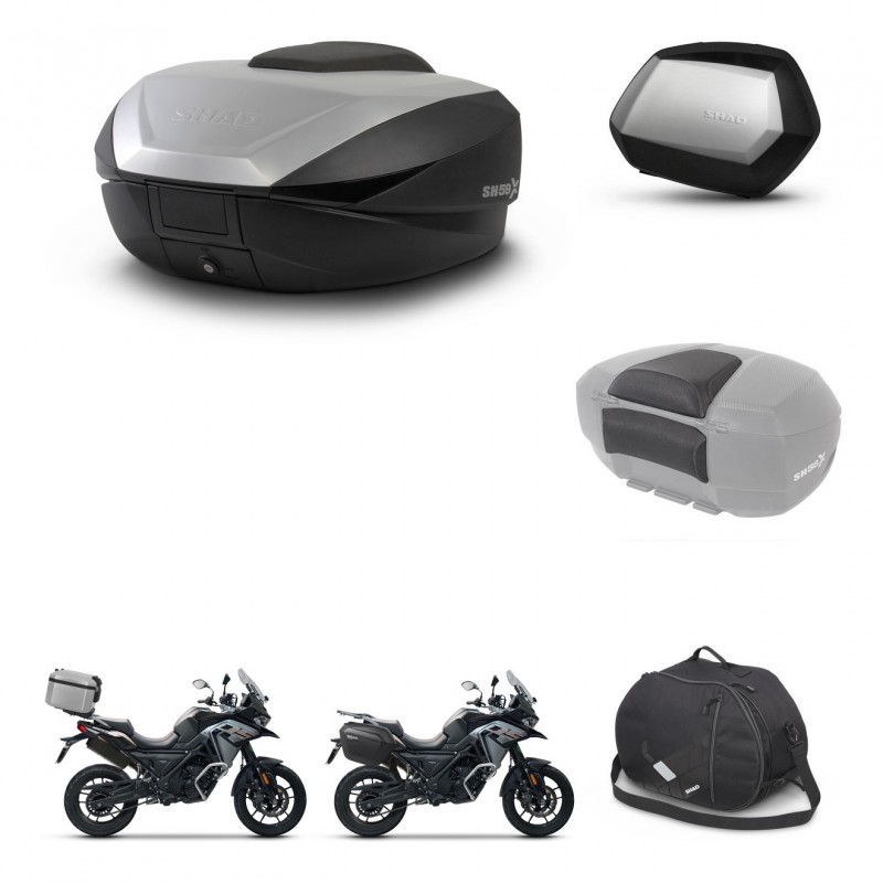 SHAD Maletas SH35 PREMIUM + soporte montaje baul SH59 accesorios 59L KIT-477131
