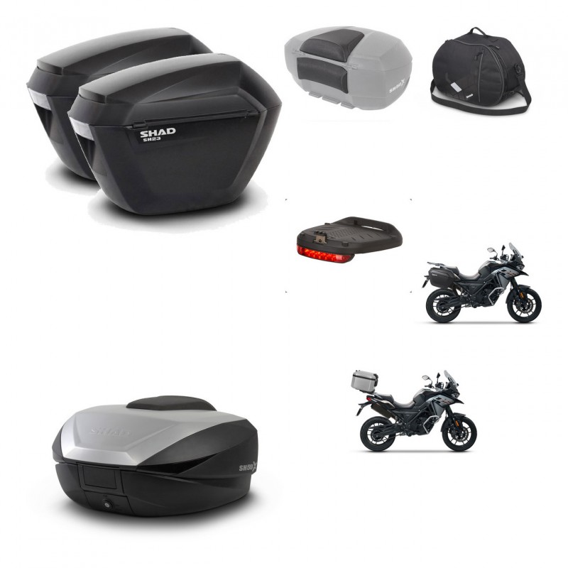 SHAD SH59 trunk + mounting bracket sh23 suitcases accessories 59L KIT-477136