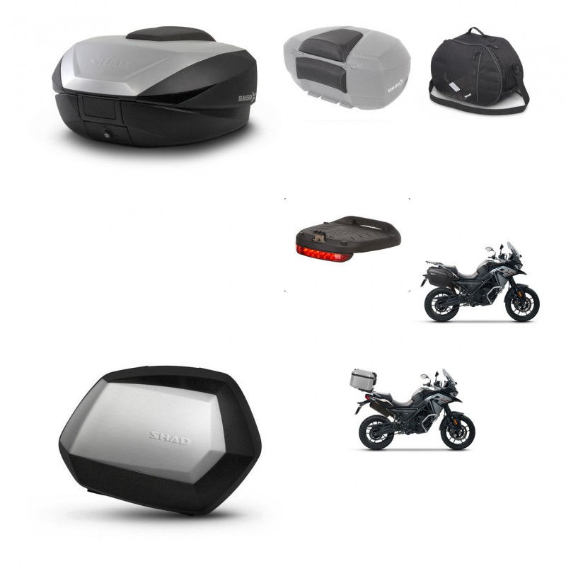 SHAD SH35 PREMIUM suitcases + mounting bracket SH59 trunk accessories 59L KIT-477137