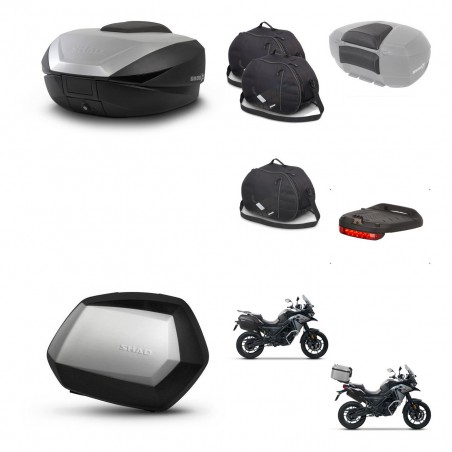 SHAD Maletas SH35 PREMIUM + soporte montaje baul SH59 accesorios 59L KIT-477138