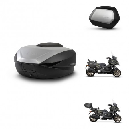 SHAD Maletas SH35 PREMIUM + soporte montaje baul SH59 59L KIT-477143