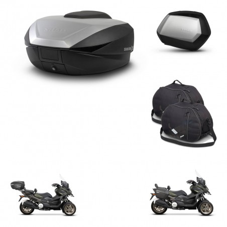 SHAD Maletas SH35 PREMIUM + soporte montaje baul SH59 accesorios 59L KIT-477144