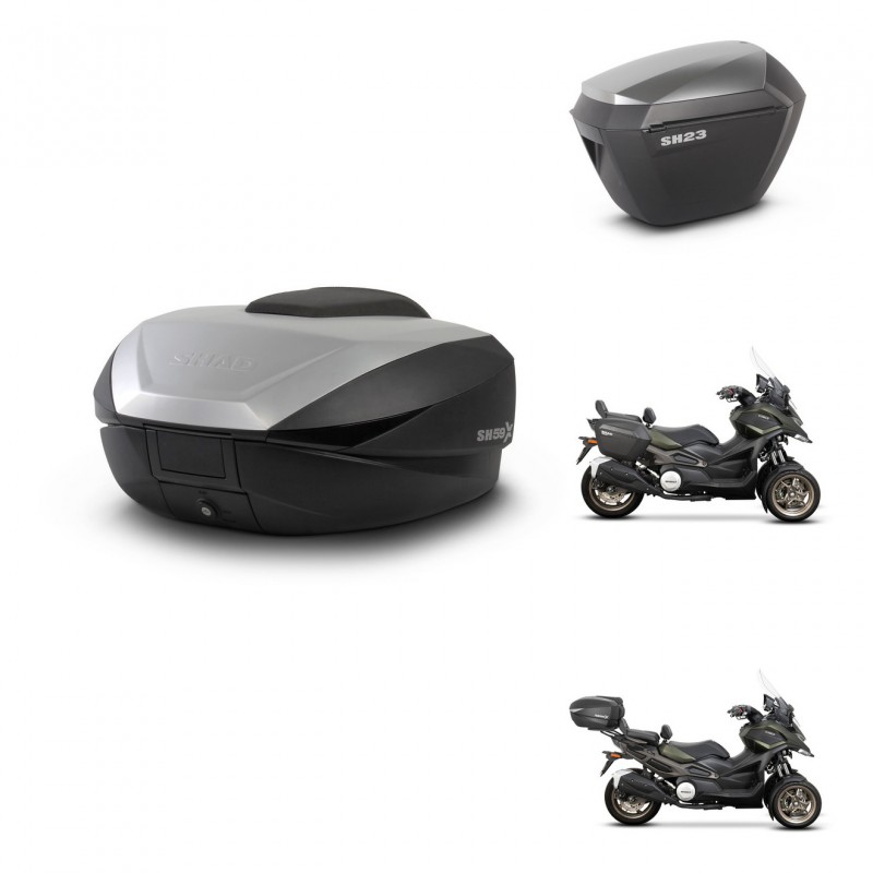 SHAD Maletas sh23 alu + soporte montaje baul SH59 59L KIT-477145
