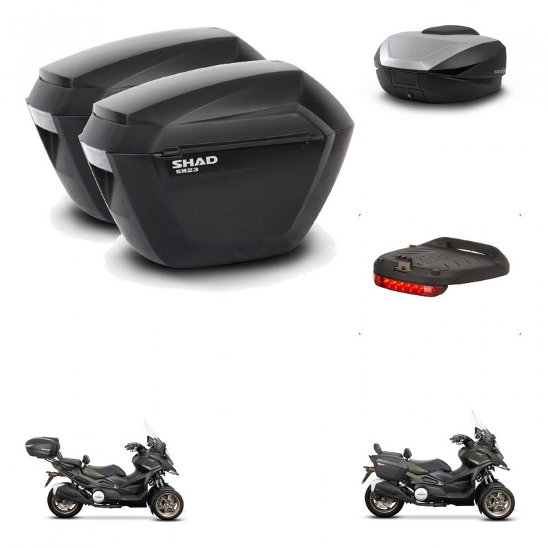 SHAD SH59 trunk + mounting bracket sh23 suitcases accessories 59L KIT-477148