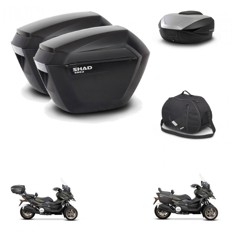 SHAD SH59 trunk + mounting bracket sh23 suitcases accessories 59L KIT-477154