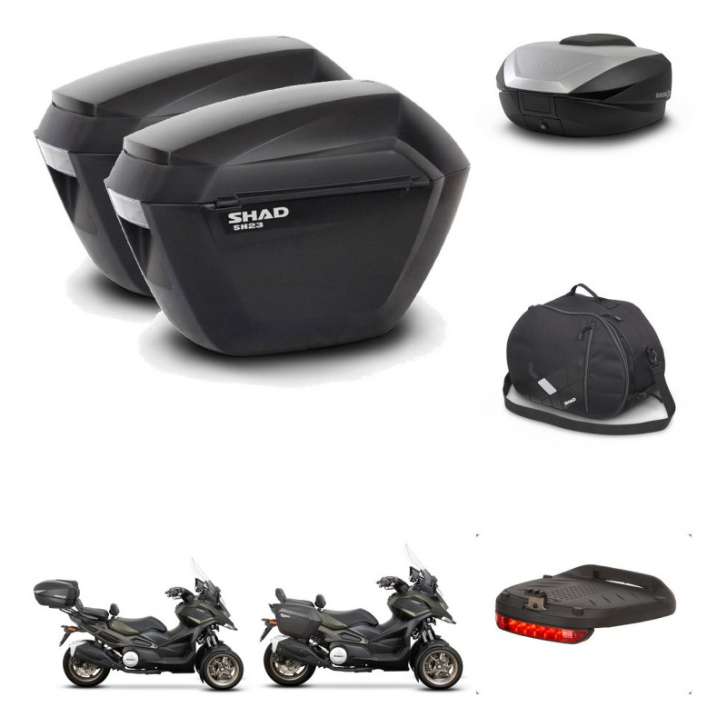 SHAD SH59 trunk + mounting bracket sh23 suitcases accessories 59L KIT-477160