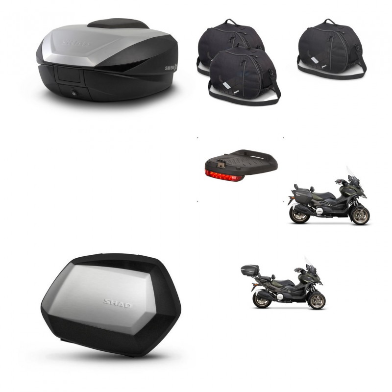 SHAD SH35 PREMIUM suitcases + mounting bracket SH59 trunk accessories 59L KIT-477162