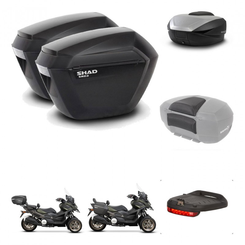 SHAD SH59 trunk + mounting bracket sh23 suitcases accessories 59L KIT-477172