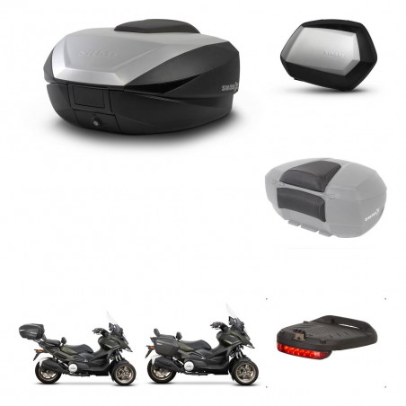 SHAD Maletas SH35 PREMIUM + soporte montaje baul SH59 accesorios 59L KIT-477173