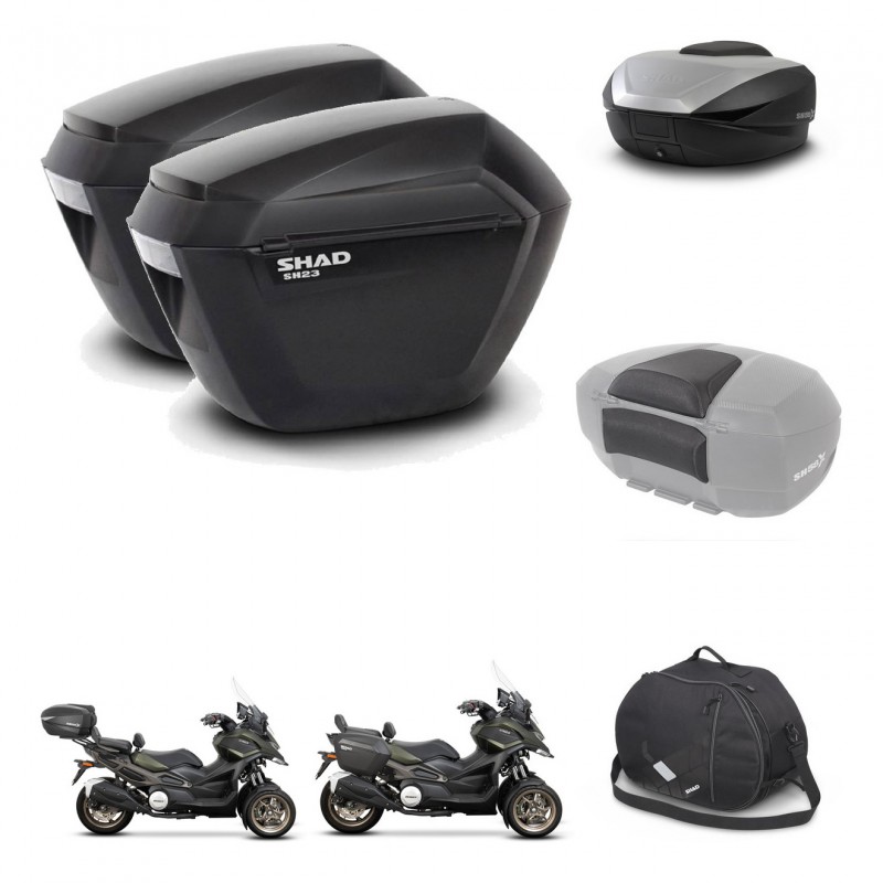 SHAD SH59 trunk + mounting bracket sh23 suitcases accessories 59L KIT-477178