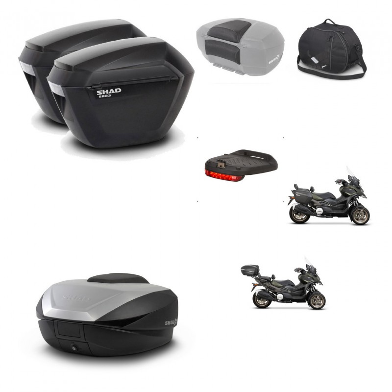 SHAD SH59 trunk + mounting bracket sh23 suitcases accessories 59L KIT-477184