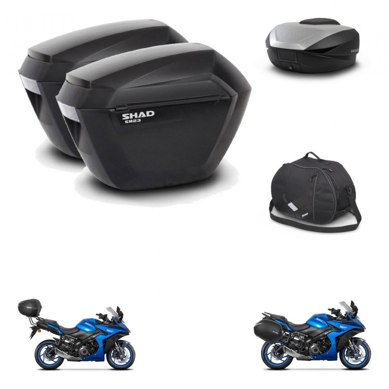 SHAD SH59 trunk + mounting bracket sh23 suitcases accessories 59L KIT-477202