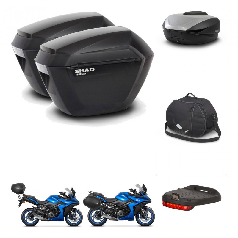 SHAD SH59 trunk + mounting bracket sh23 suitcases accessories 59L KIT-477208