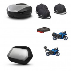 SHAD Maletas SH35 PREMIUM + soporte montaje baul SH59 accesorios 59L KIT-477210