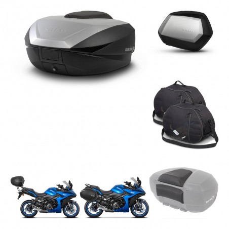 SHAD SH35 PREMIUM suitcases + mounting bracket SH59 trunk accessories 59L KIT-477216
