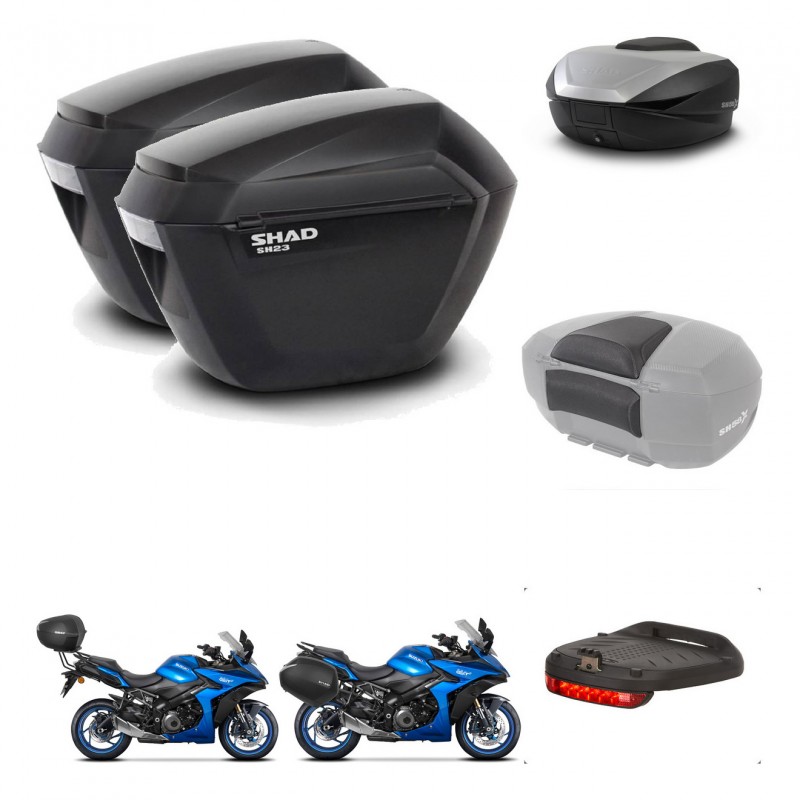 SHAD SH59 trunk + mounting bracket sh23 suitcases accessories 59L KIT-477220