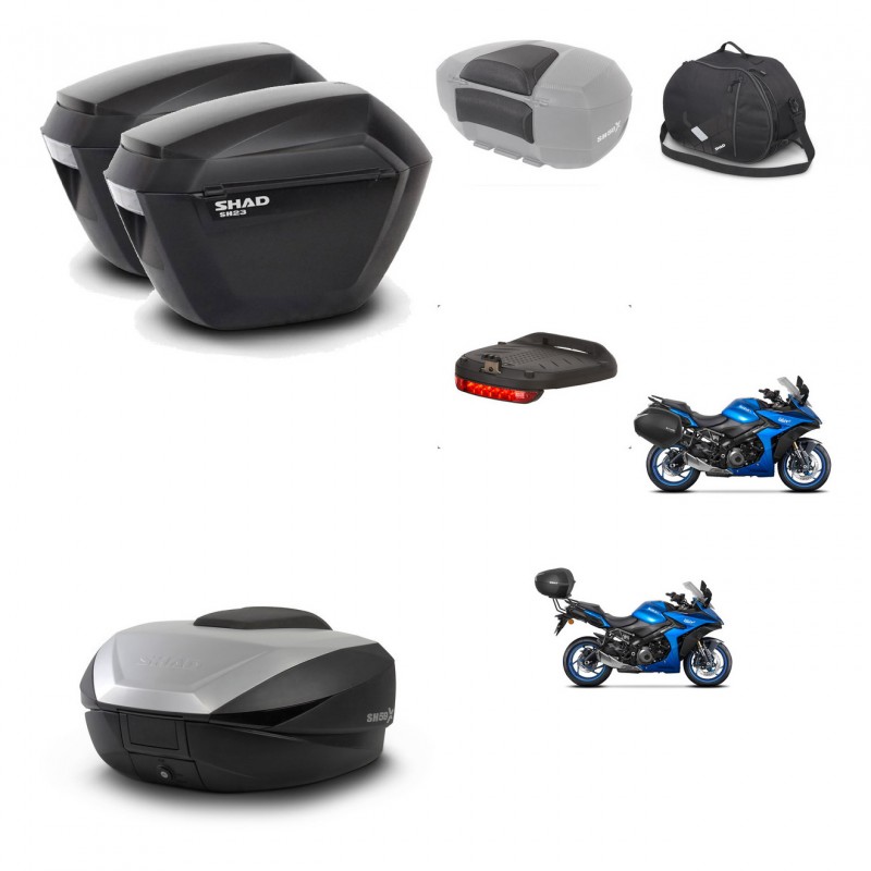 SHAD SH59 trunk + mounting bracket sh23 suitcases accessories 59L KIT-477232