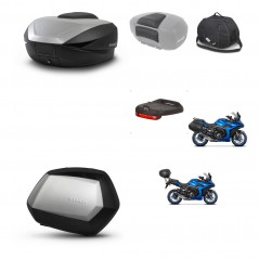 SHAD Maletas SH35 PREMIUM + soporte montaje baul SH59 accesorios 59L KIT-477233