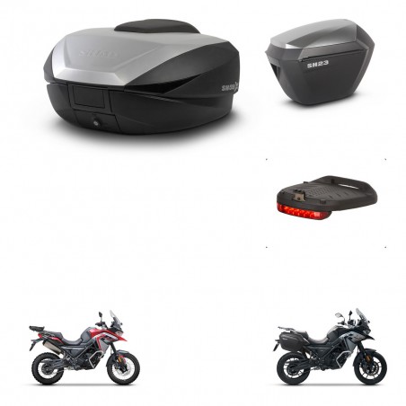 SHAD Maletas sh23 alu + soporte montaje baul SH59 accesorios 59L KIT-477247