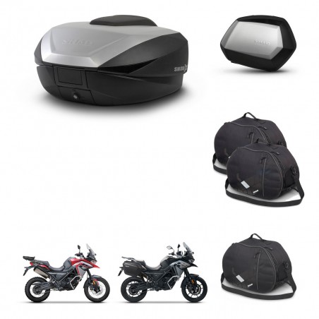 SHAD Maletas SH35 PREMIUM + soporte montaje baul SH59 accesorios 59L KIT-477252