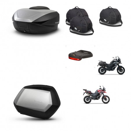 SHAD Maletas SH35 PREMIUM + soporte montaje baul SH59 accesorios 59L KIT-477258