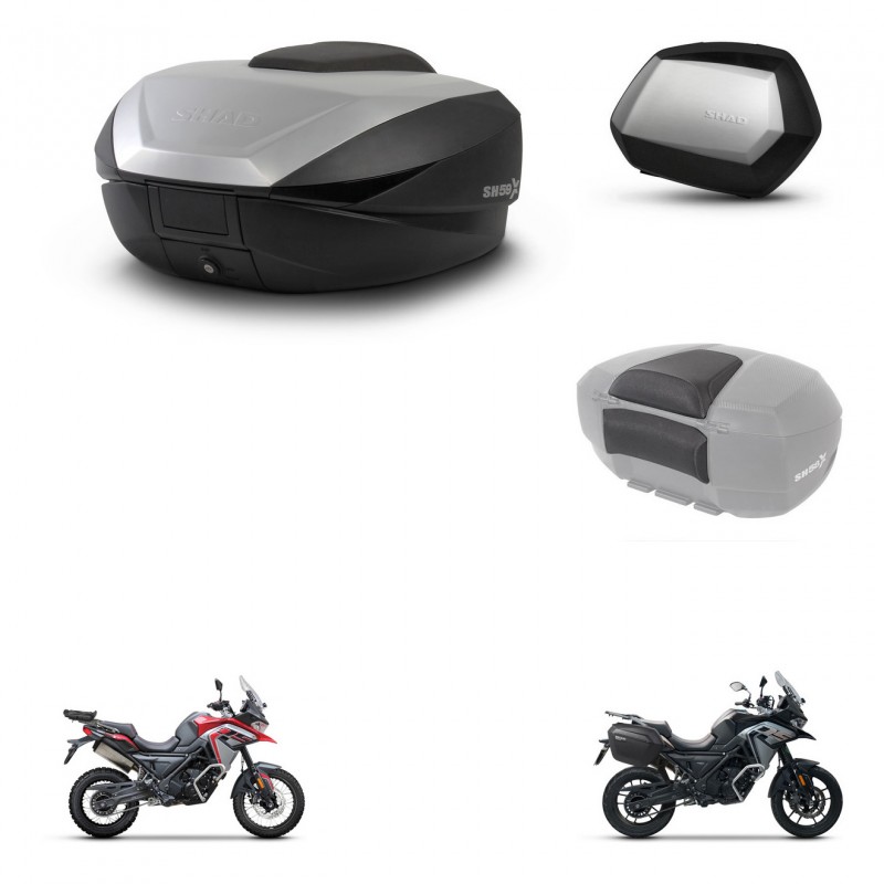 SHAD Maletas SH35 PREMIUM + soporte montaje baul SH59 accesorios 59L KIT-477263