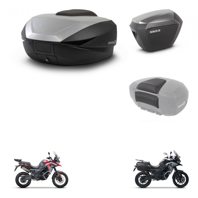 SHAD Maletas sh23 alu + soporte montaje baul SH59 accesorios 59L KIT-477265