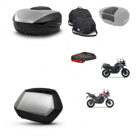 SHAD Maletas SH35 PREMIUM + soporte montaje baul SH59 accesorios 59L KIT-477270