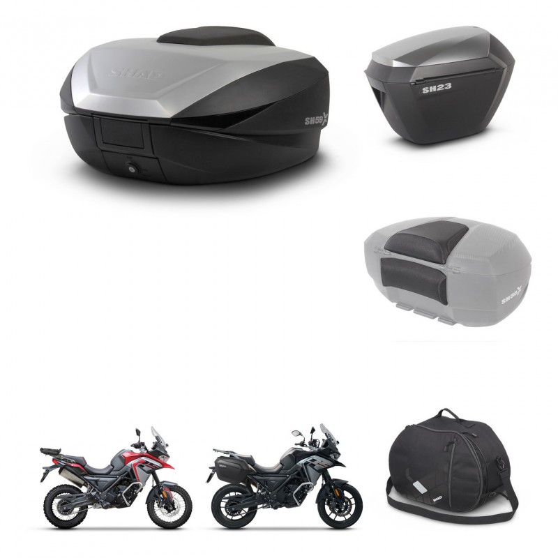 SHAD Maletas sh23 alu + soporte montaje baul SH59 accesorios 59L KIT-477277