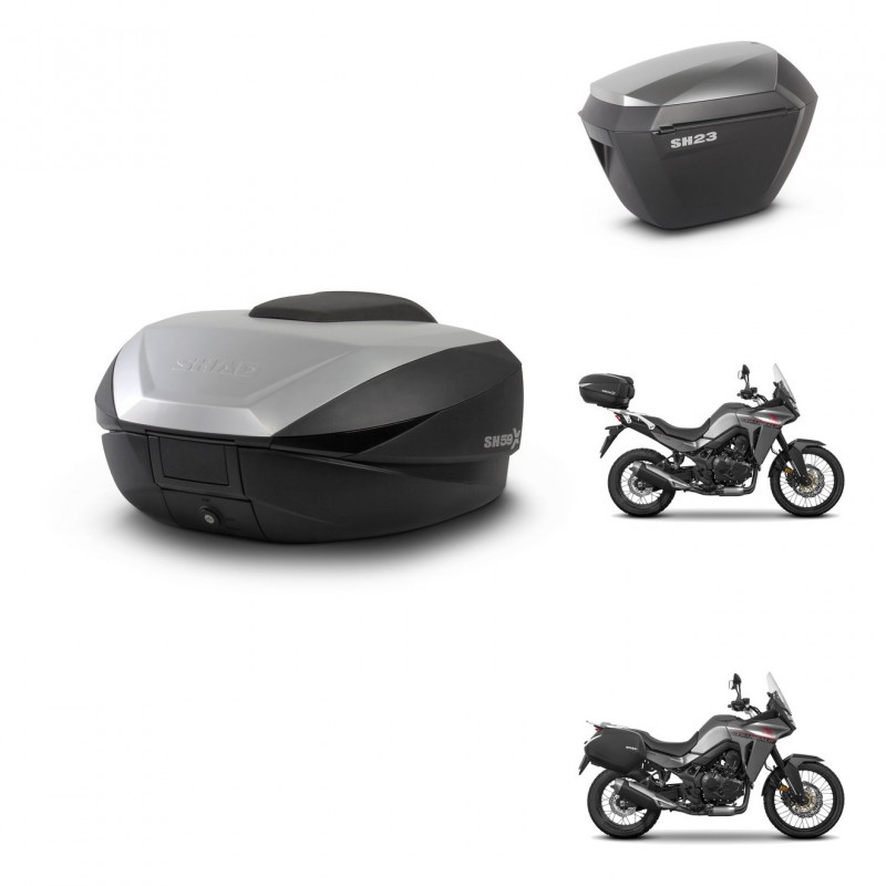 SHAD Maletas sh23 alu + soporte montaje baul SH59 59L KIT-477289