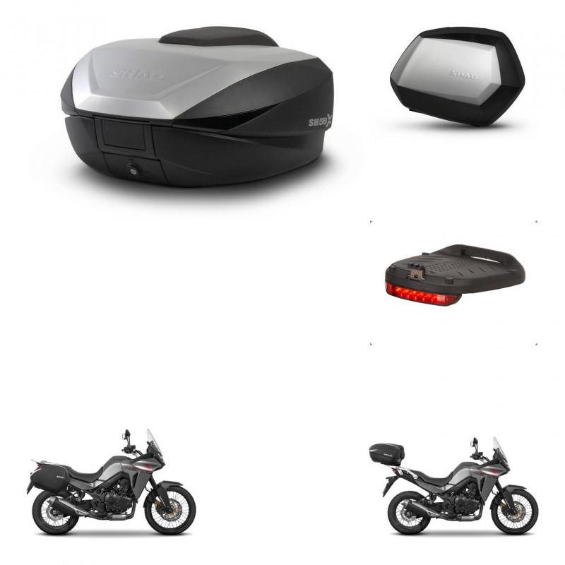 SHAD SH35 PREMIUM suitcases + mounting bracket SH59 trunk accessories 59L KIT-477293