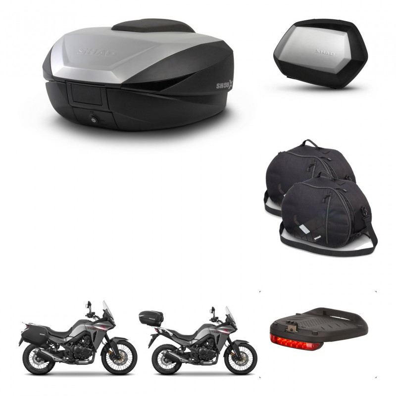 SHAD SH35 PREMIUM suitcases + mounting bracket SH59 trunk accessories 59L KIT-477294