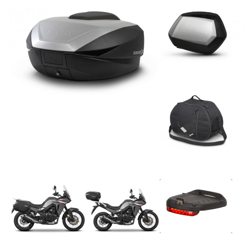 SHAD SH35 PREMIUM suitcases + mounting bracket SH59 trunk accessories 59L KIT-477305