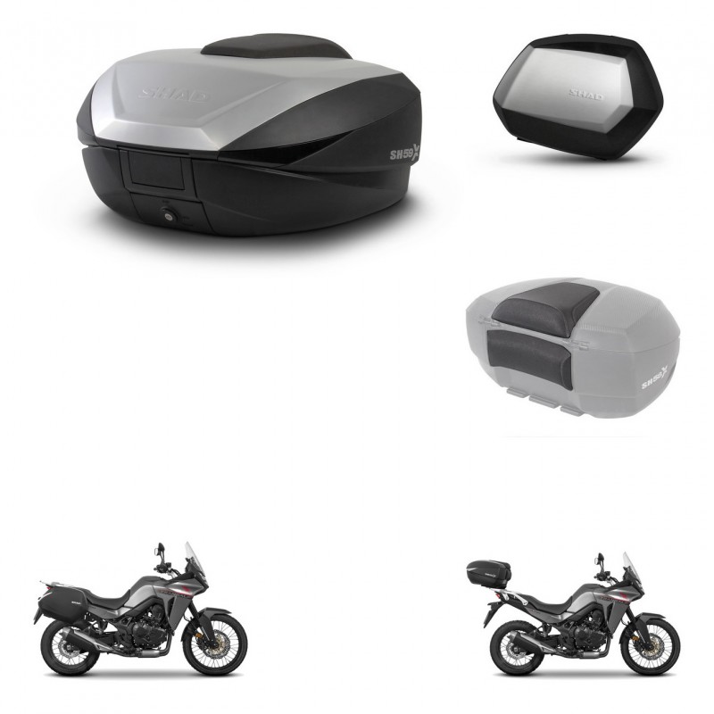 SHAD Maletas SH35 PREMIUM + soporte montaje baul SH59 accesorios 59L KIT-477311