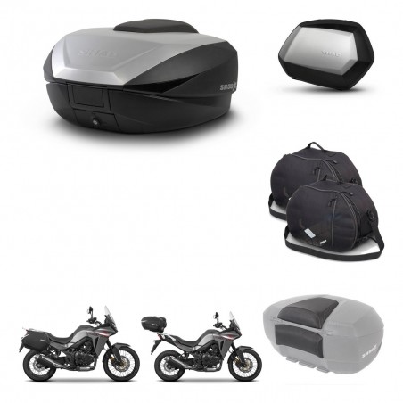 SHAD Maletas SH35 PREMIUM + soporte montaje baul SH59 accesorios 59L KIT-477312