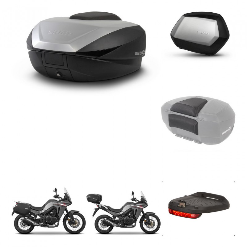 SHAD SH35 PREMIUM suitcases + mounting bracket SH59 trunk accessories 59L KIT-477317