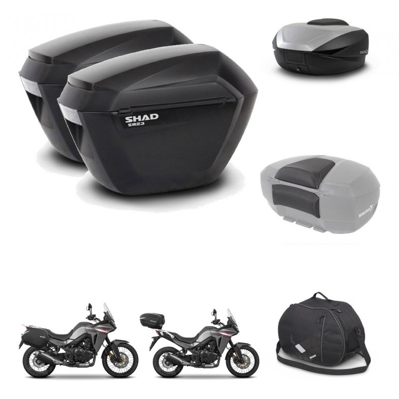 SHAD SH59 trunk + mounting bracket sh23 suitcases accessories 59L KIT-477322