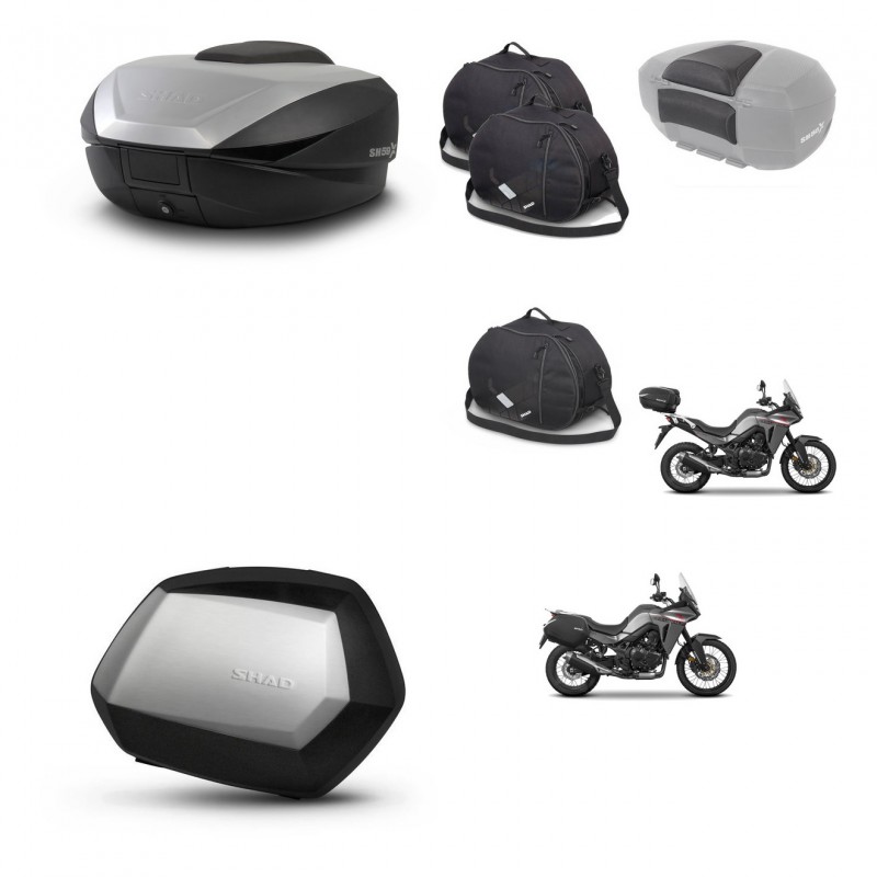 SHAD SH35 PREMIUM suitcases + mounting bracket SH59 trunk accessories 59L KIT-477324